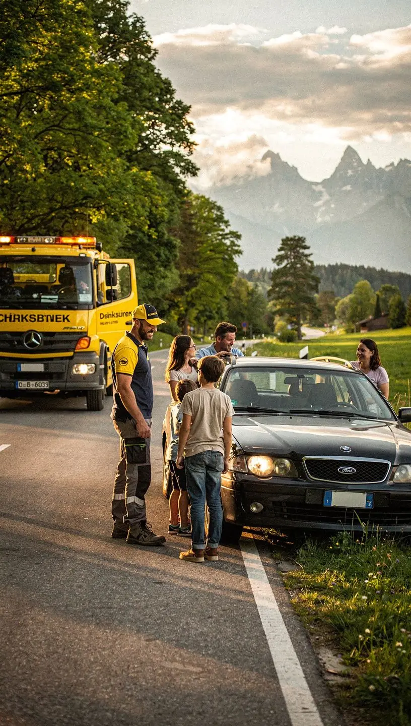 Techniker repariert Karosserieschäden an einem Pkw in einer zertifizierten Werkstatt.